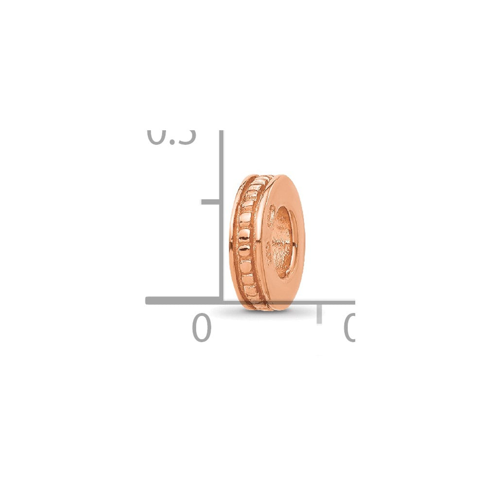 Sterling Silver Reflections Rose Gold-plated Spacer Bead