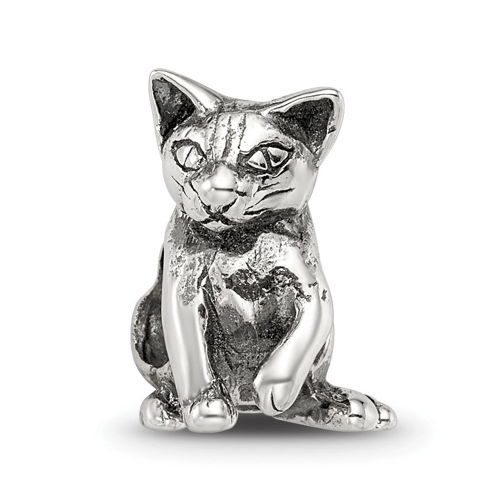 Sterling Silver Reflections Abyssinian Cat Bead