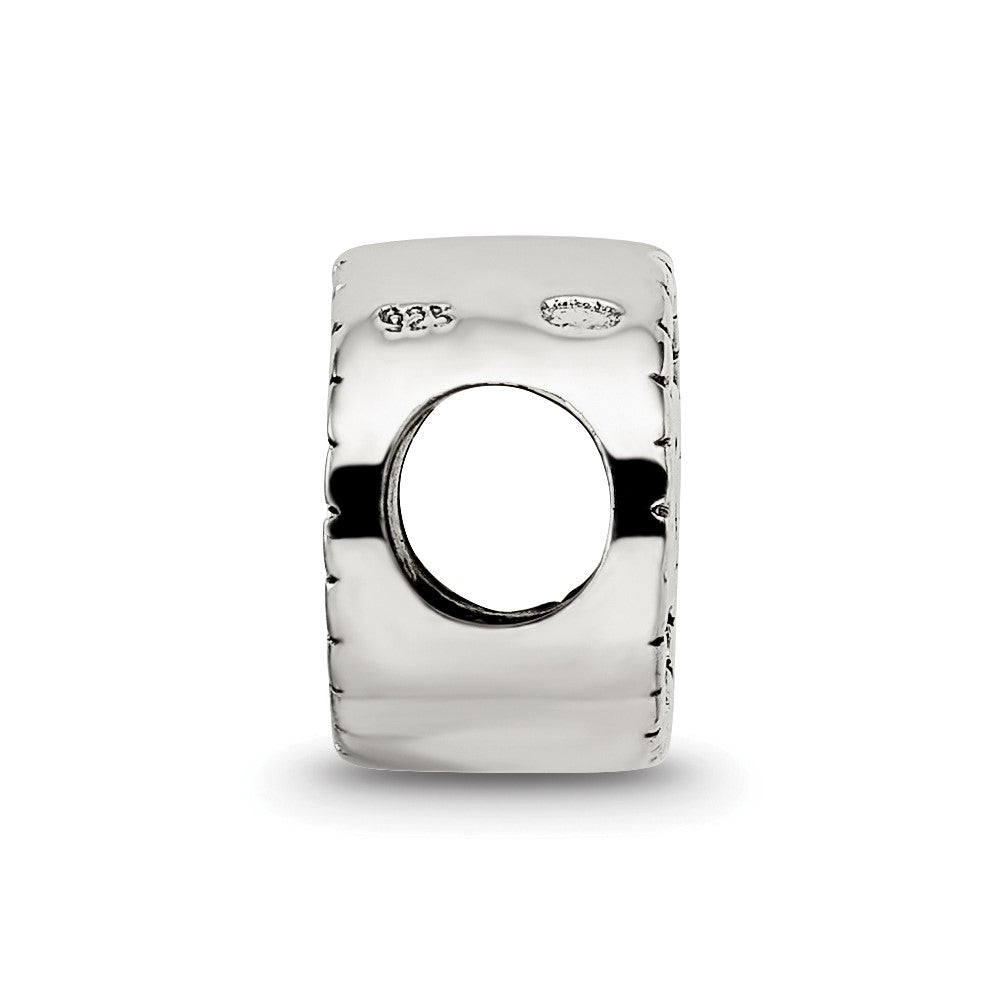 Sterling Silver Reflections 2-sided Vegas Bead