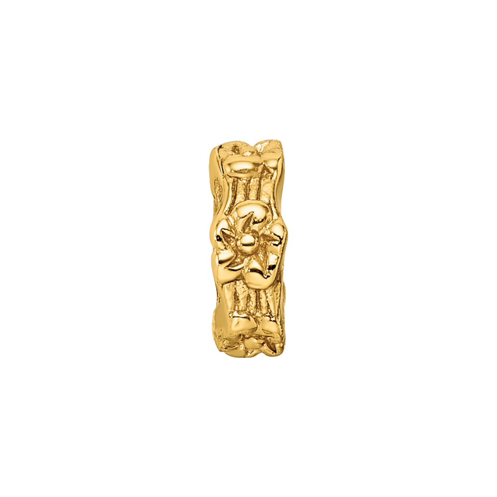 Sterling Silver Gold-plated Reflections Floral Spacer Bead