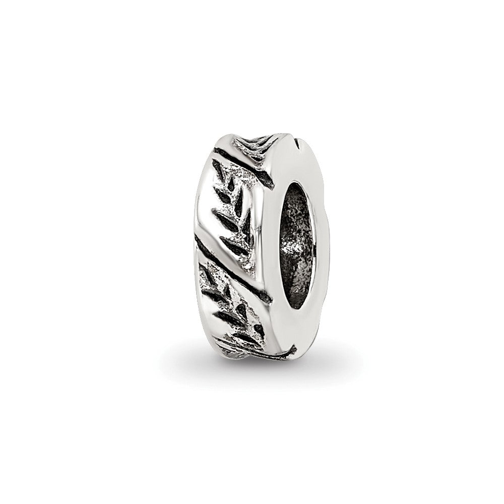 Sterling Silver Reflections Leaf Design Spacer Bead
