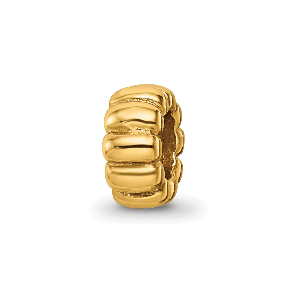 Sterling Silver Gold-plated Reflections Scalloped Spacer Bead