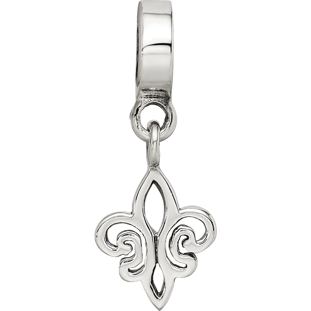 Sterling Silver Reflections Fleur de Lis Dangle Bead