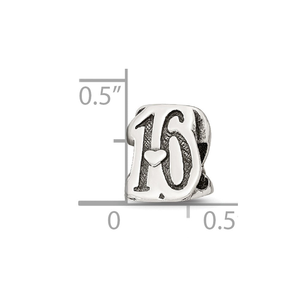 Sterling silver Reflections Sweet 16 Bead