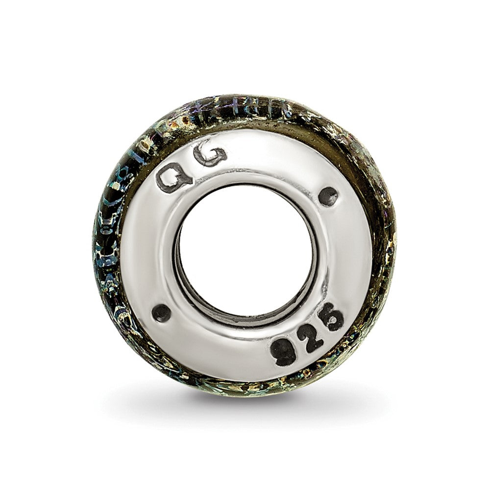 Sterling Silver Reflections Rainbow Dichroic Glass Bead