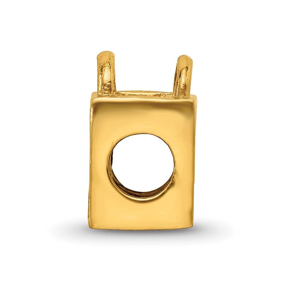 Sterling Silver Gold-plated Reflections Born to Shop Bead