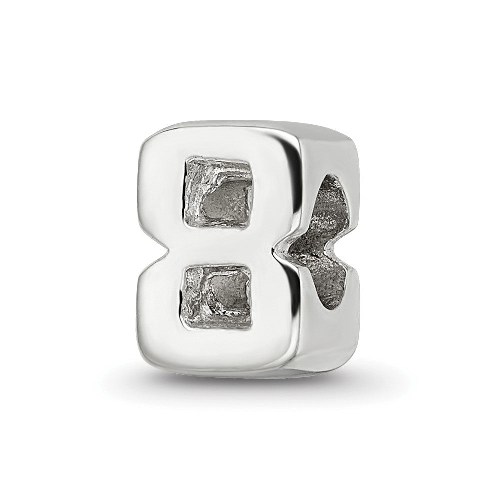 Sterling Silver Reflections Number 8 Bead