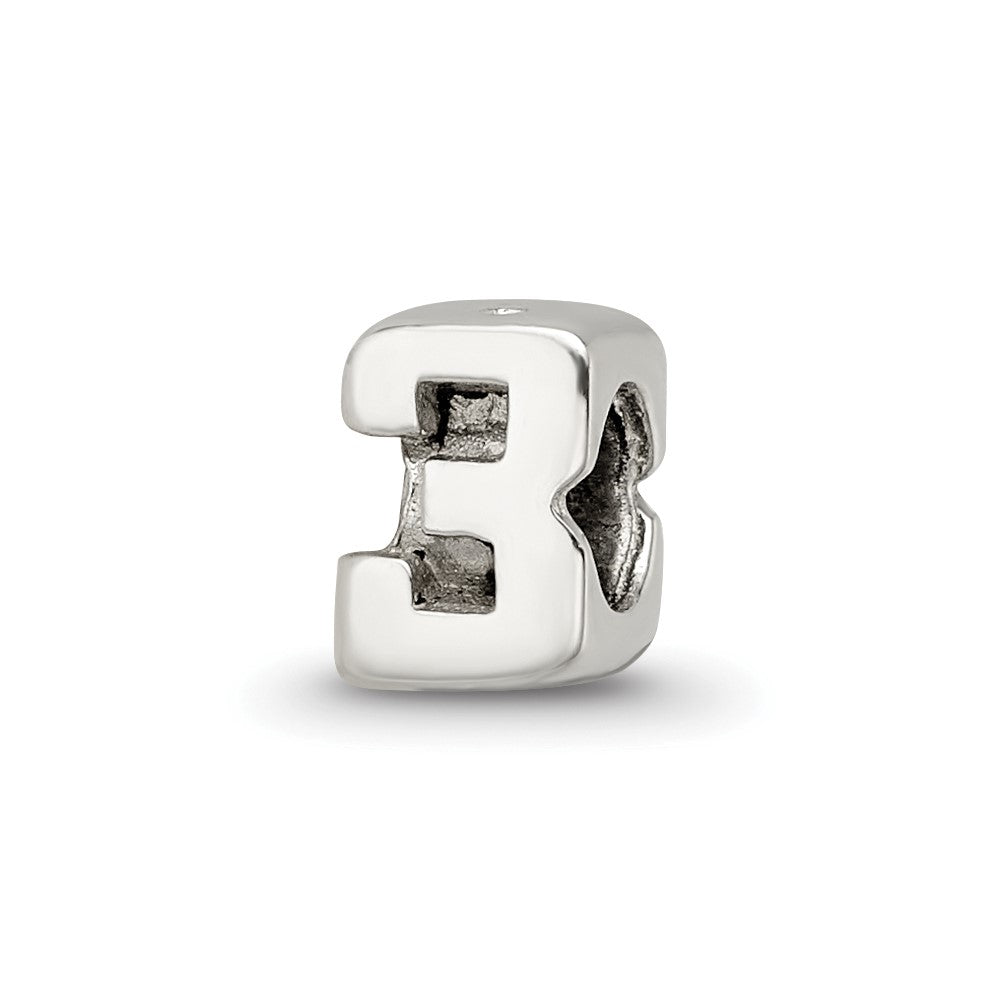 Sterling Silver Reflections Number 3 Bead