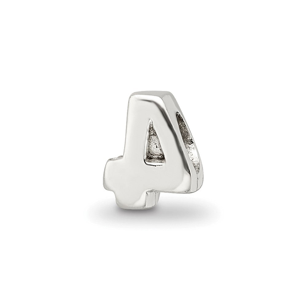 Sterling Silver Reflections Number 4 Bead