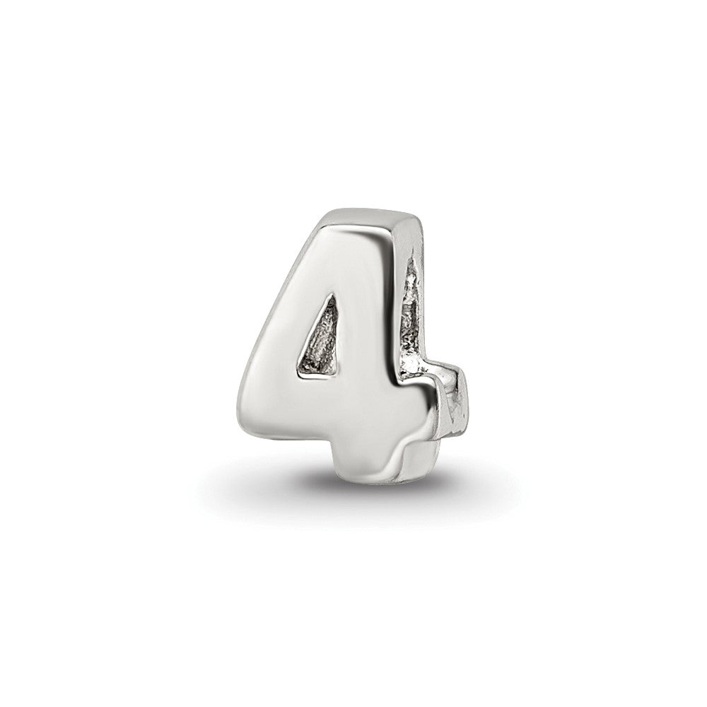 Sterling Silver Reflections Number 4 Bead