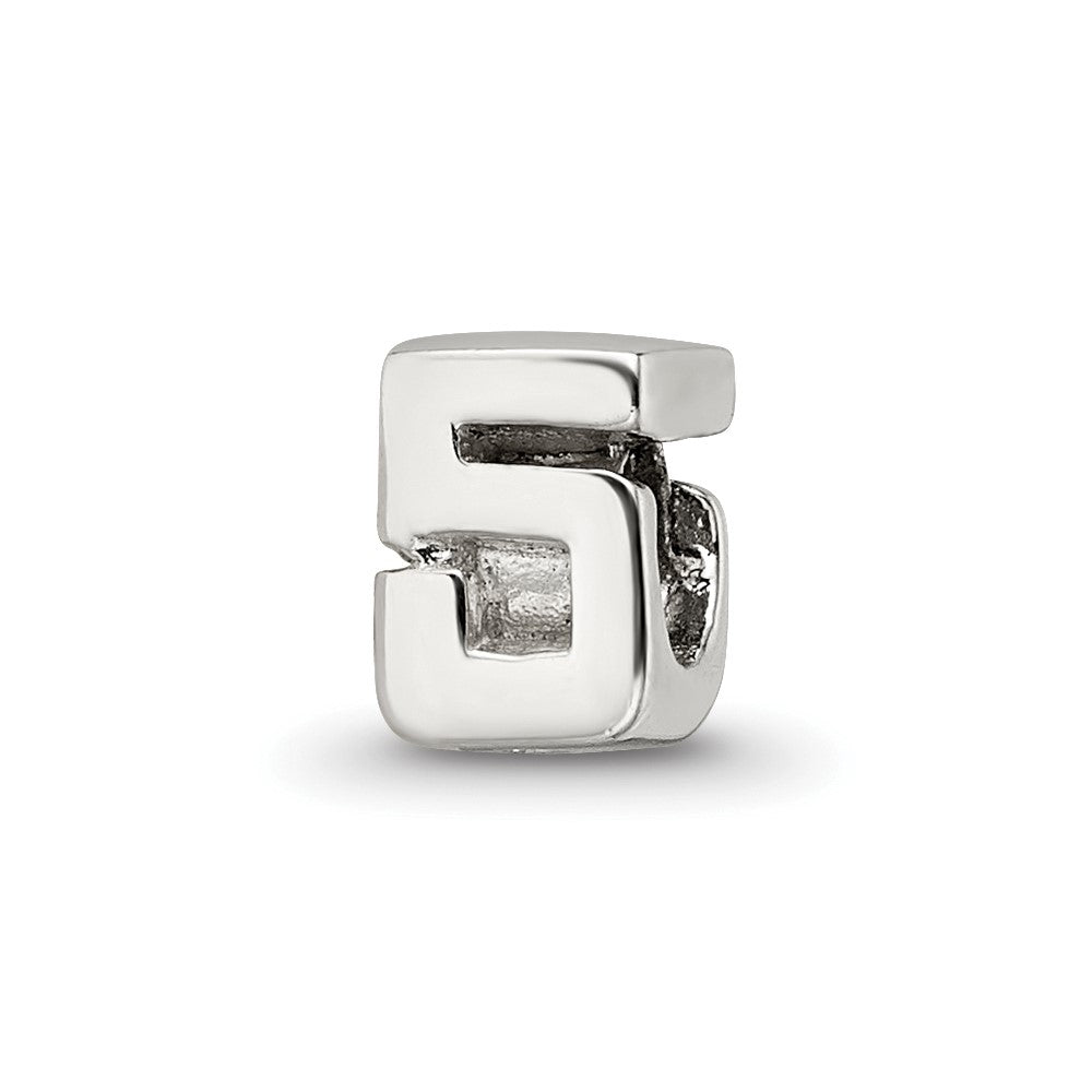 Sterling Silver Reflections Number 5 Bead