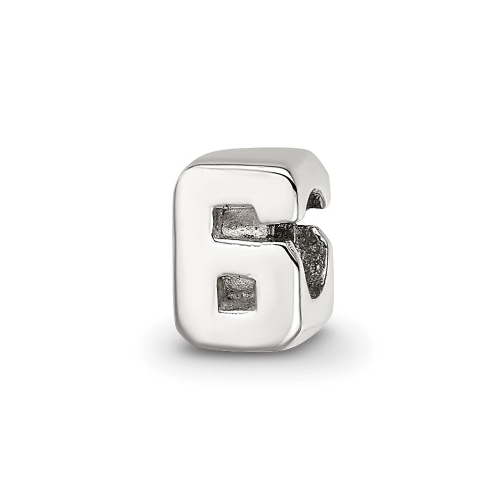 Sterling Silver Reflections Number 6 Bead