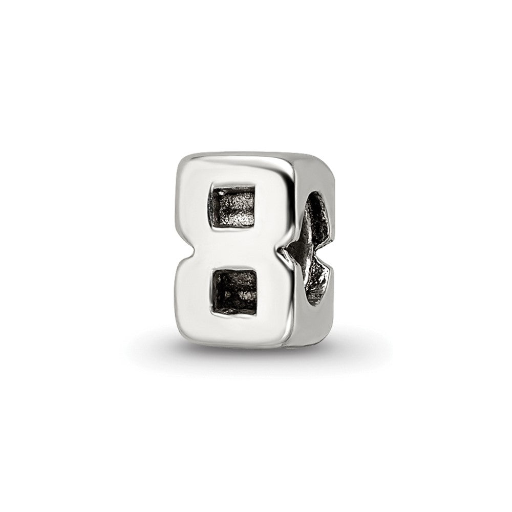 Sterling Silver Reflections Number 8 Bead