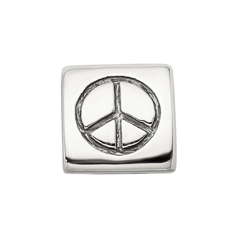 Sterling Silver Reflections Peace, Smiley Face & Heart Trilogy Bead