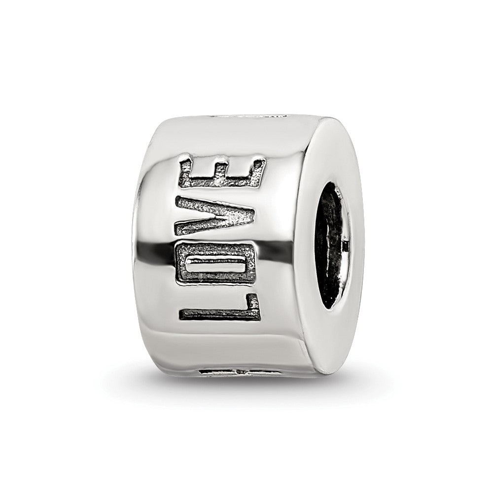 Sterling Silver Reflections Live Laugh Love Spacer Bead