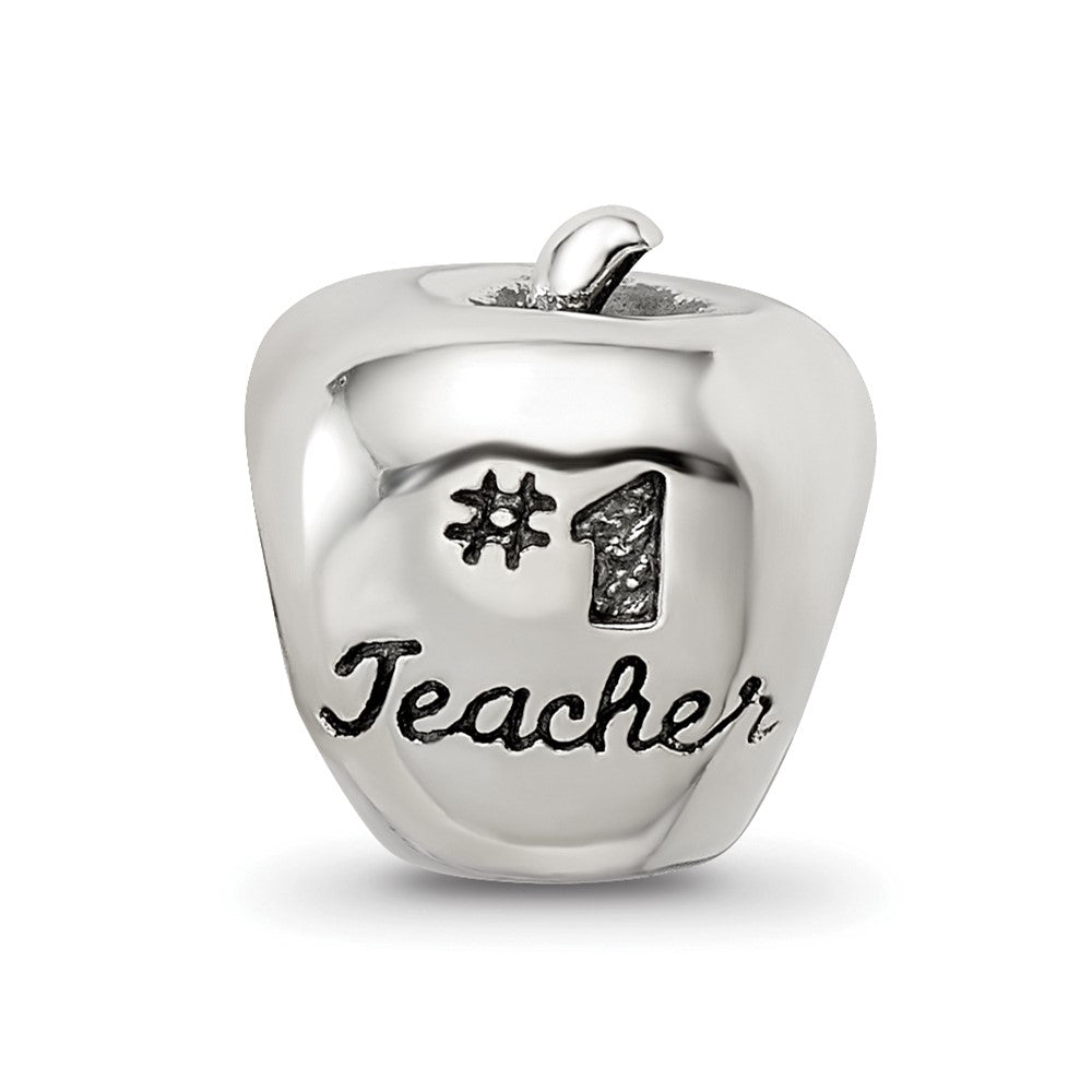 Sterling Silver Reflections #1 Teacher on Apple Bead
