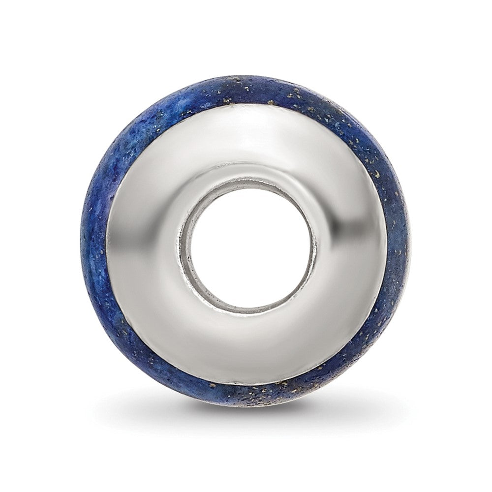 Sterling Silver Reflections Lapis Stone Bead