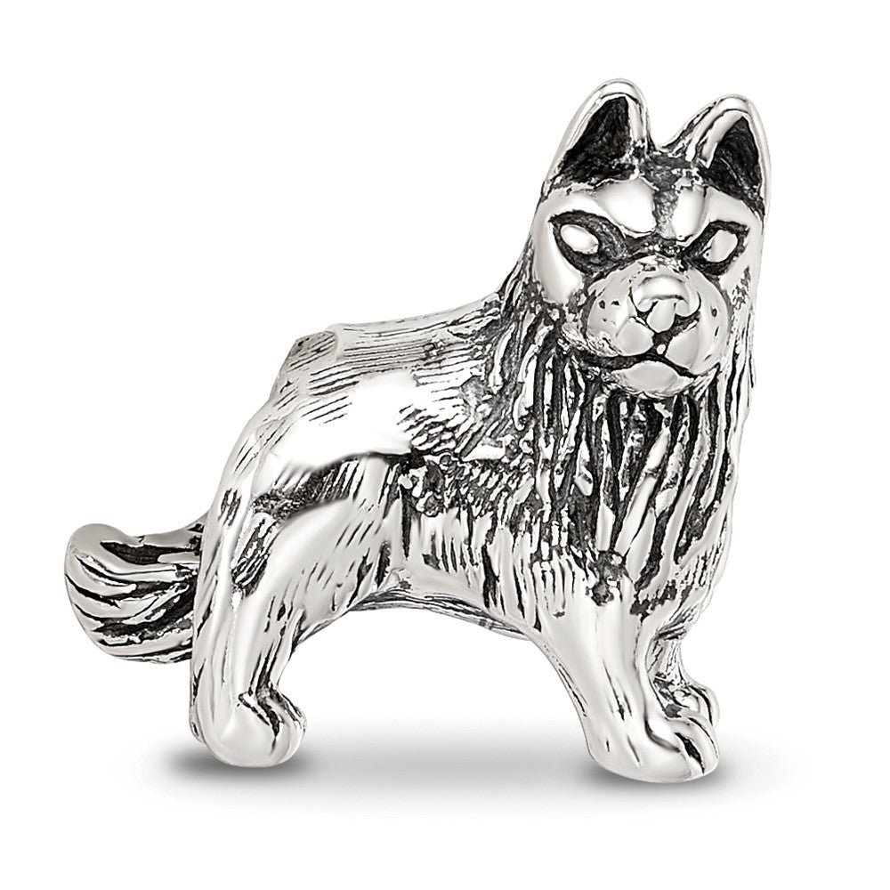 Sterling Silver Reflections German Shepherd Bead