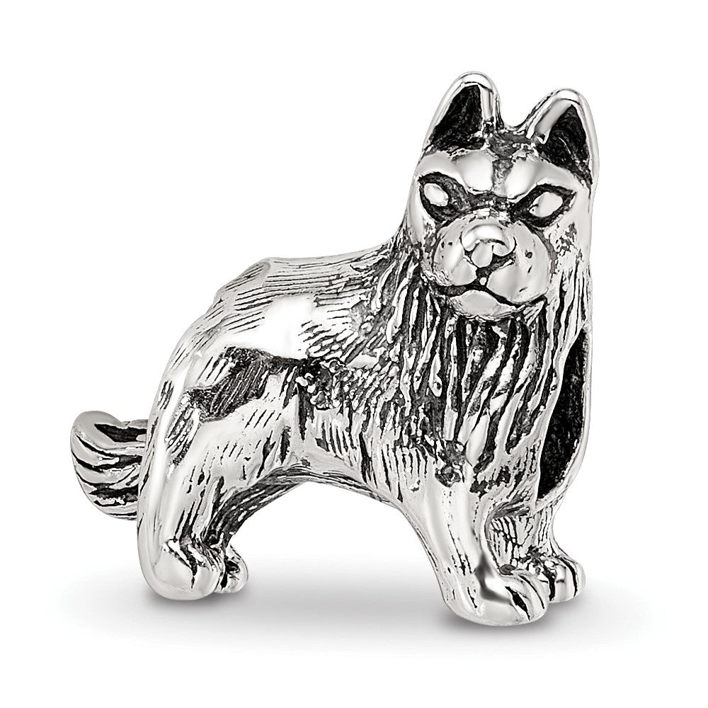 Sterling Silver Reflections German Shepherd Bead