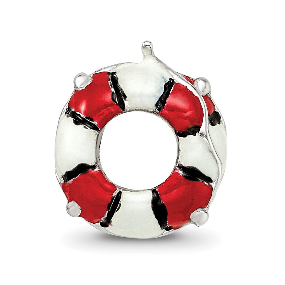 Sterling Silver Reflections Enameled Life Preserver Bead