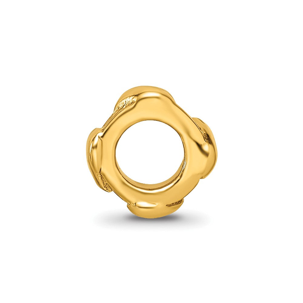 Sterling Silver Gold-plated Reflections Heart Bead