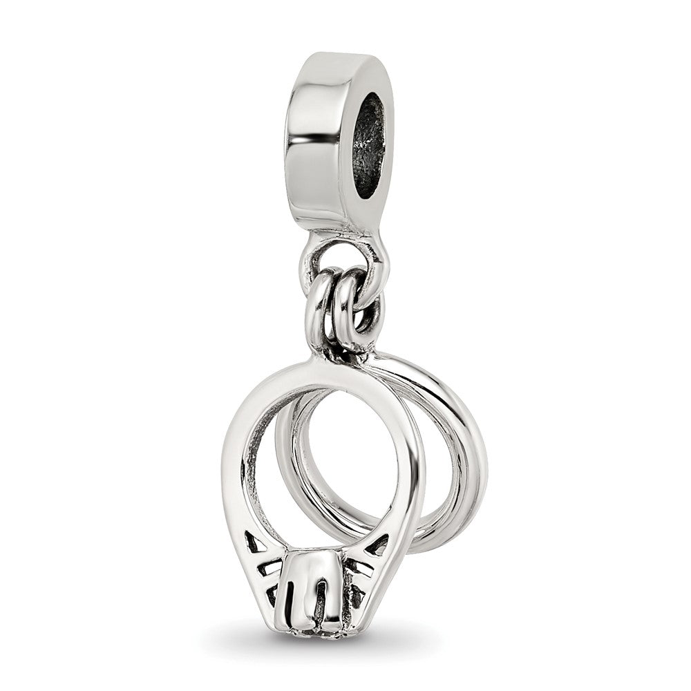 Sterling Silver Reflections CZ Bridal Rings Dangle Bead