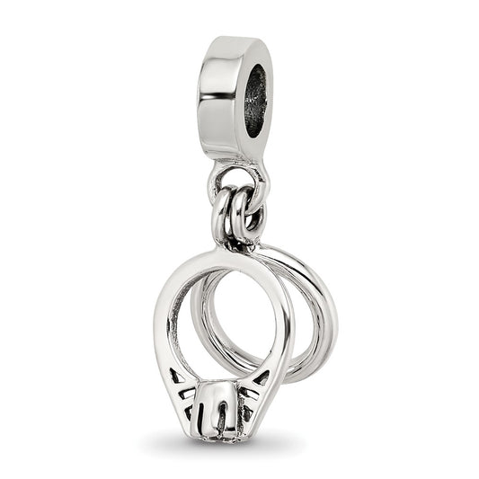 Sterling Silver Reflections CZ Bridal Rings Dangle Bead