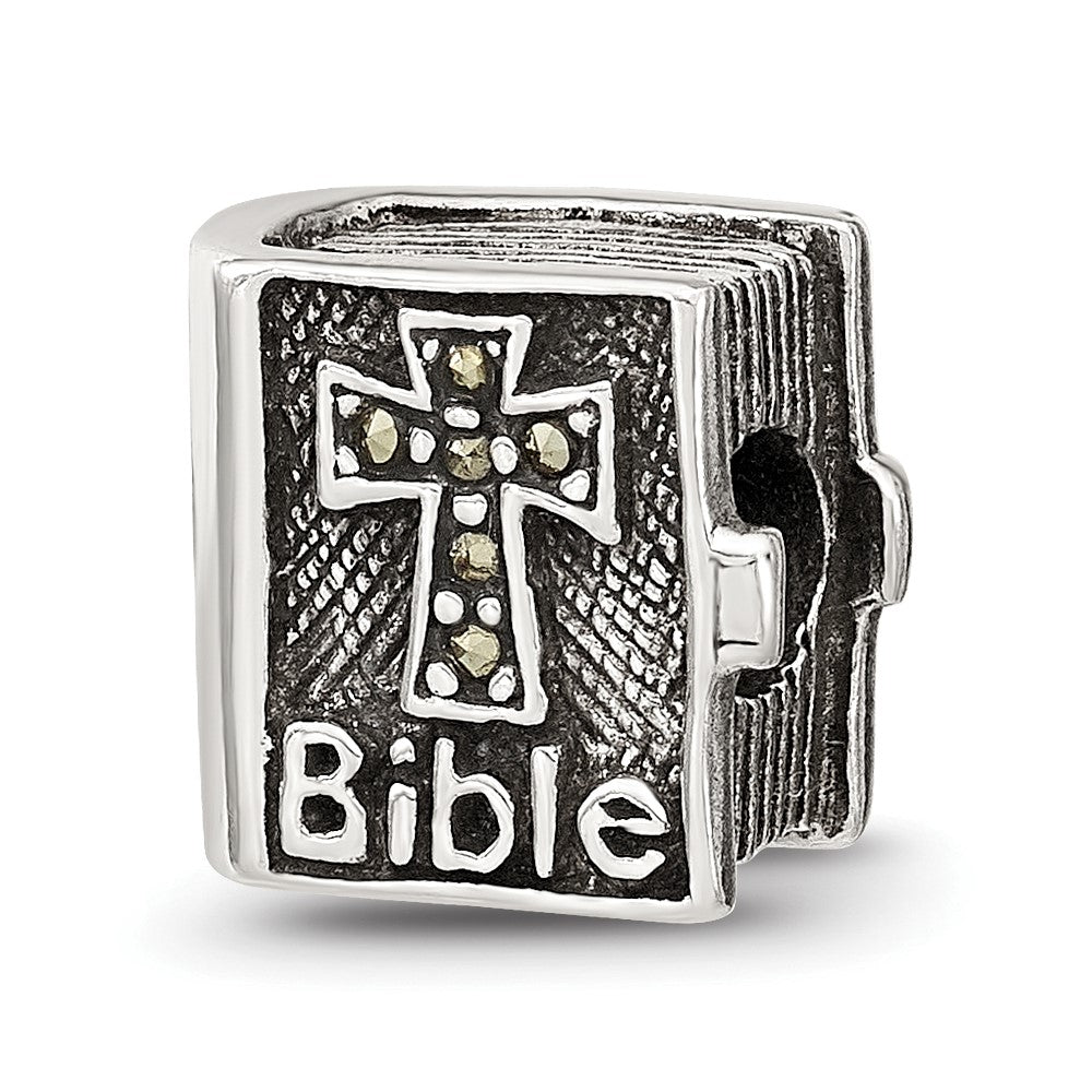 Sterling Silver Reflections Marcasite Cross Bible Bead