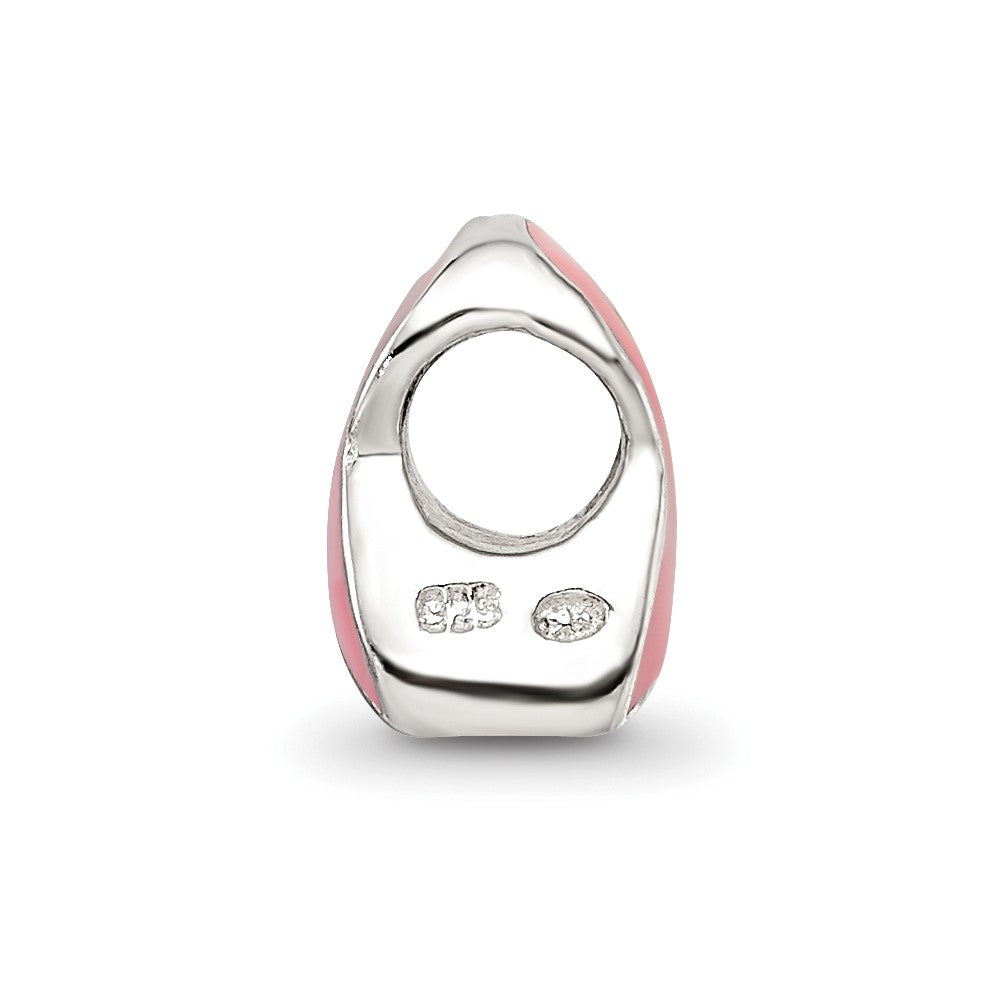 Sterling Silver Reflections Enameled Breast Cancer Awareness Bead