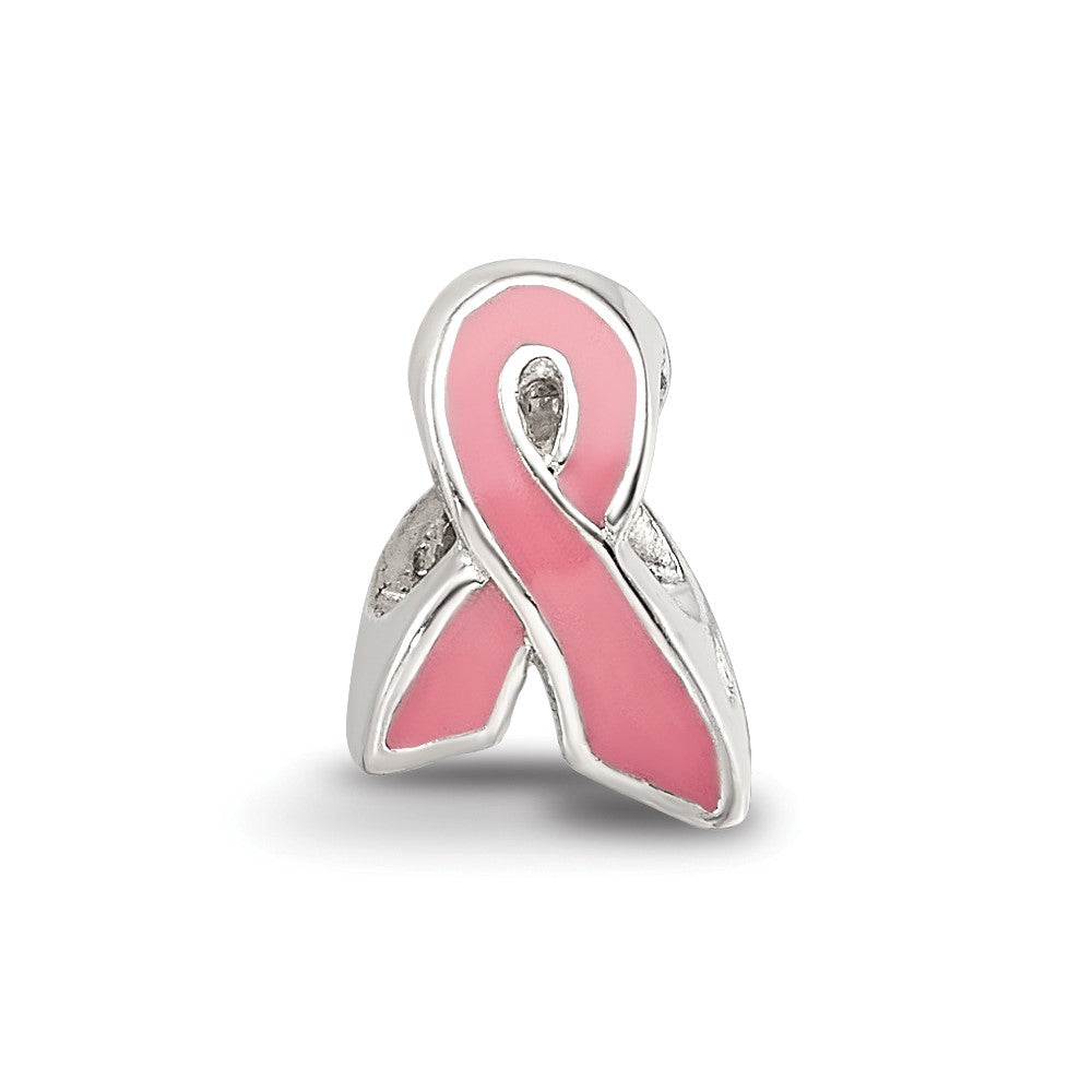 Sterling Silver Reflections Enameled Breast Cancer Awareness Bead