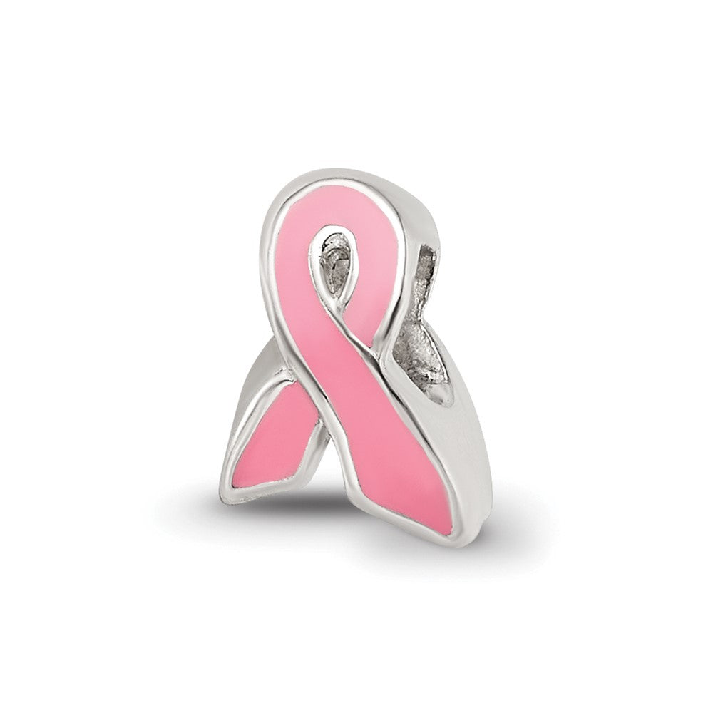 Sterling Silver Reflections Enameled Breast Cancer Awareness Bead
