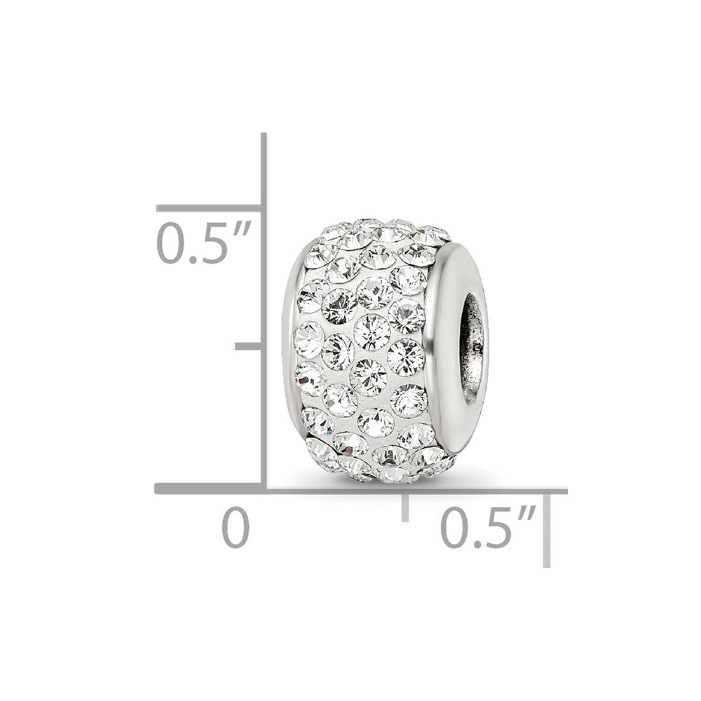 Sterling Silver Reflections White Full Preciosa Crystal Bead