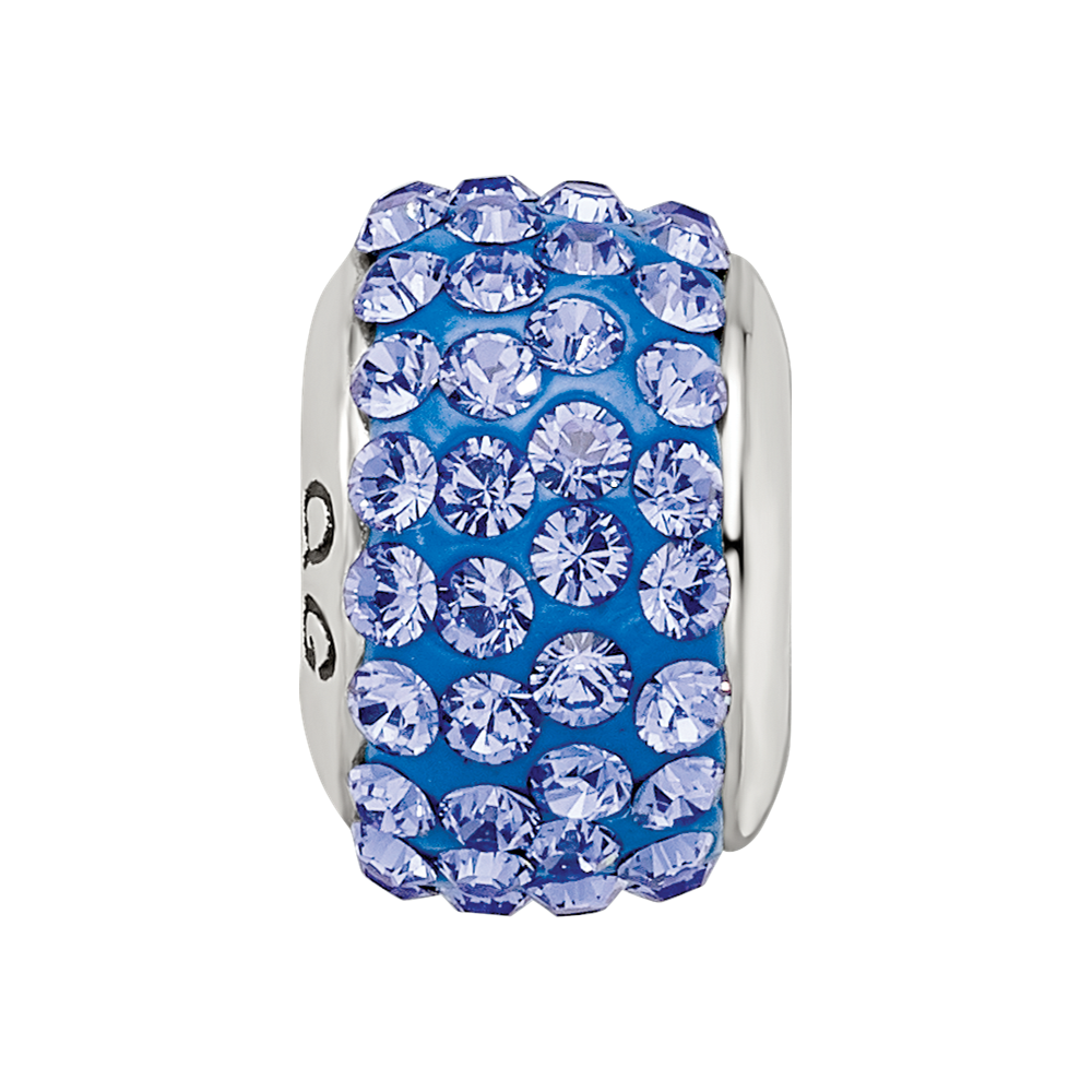 Sterling Silver Reflections Blue Full Preciosa Crystal Bead