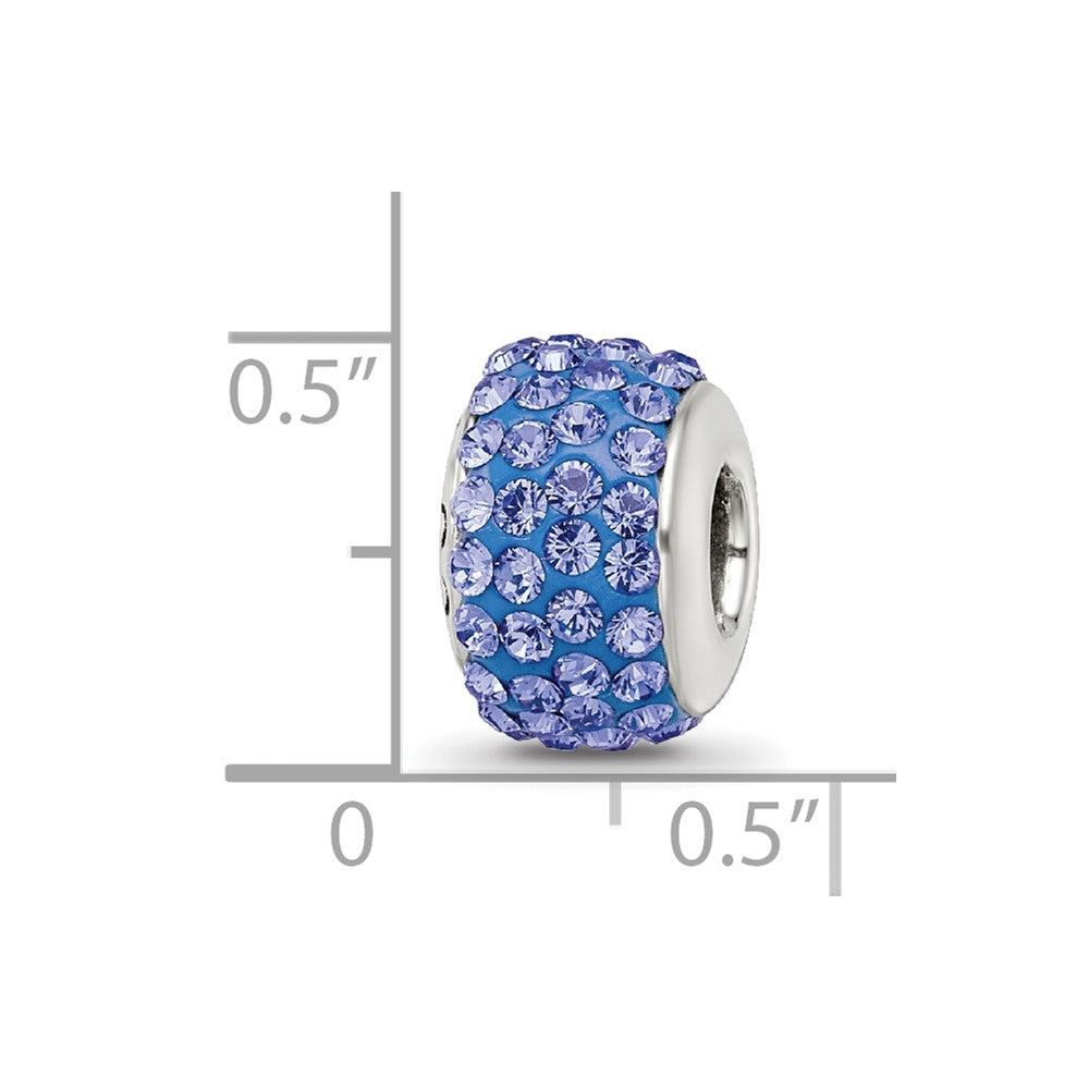 Sterling Silver Reflections Blue Full Preciosa Crystal Bead