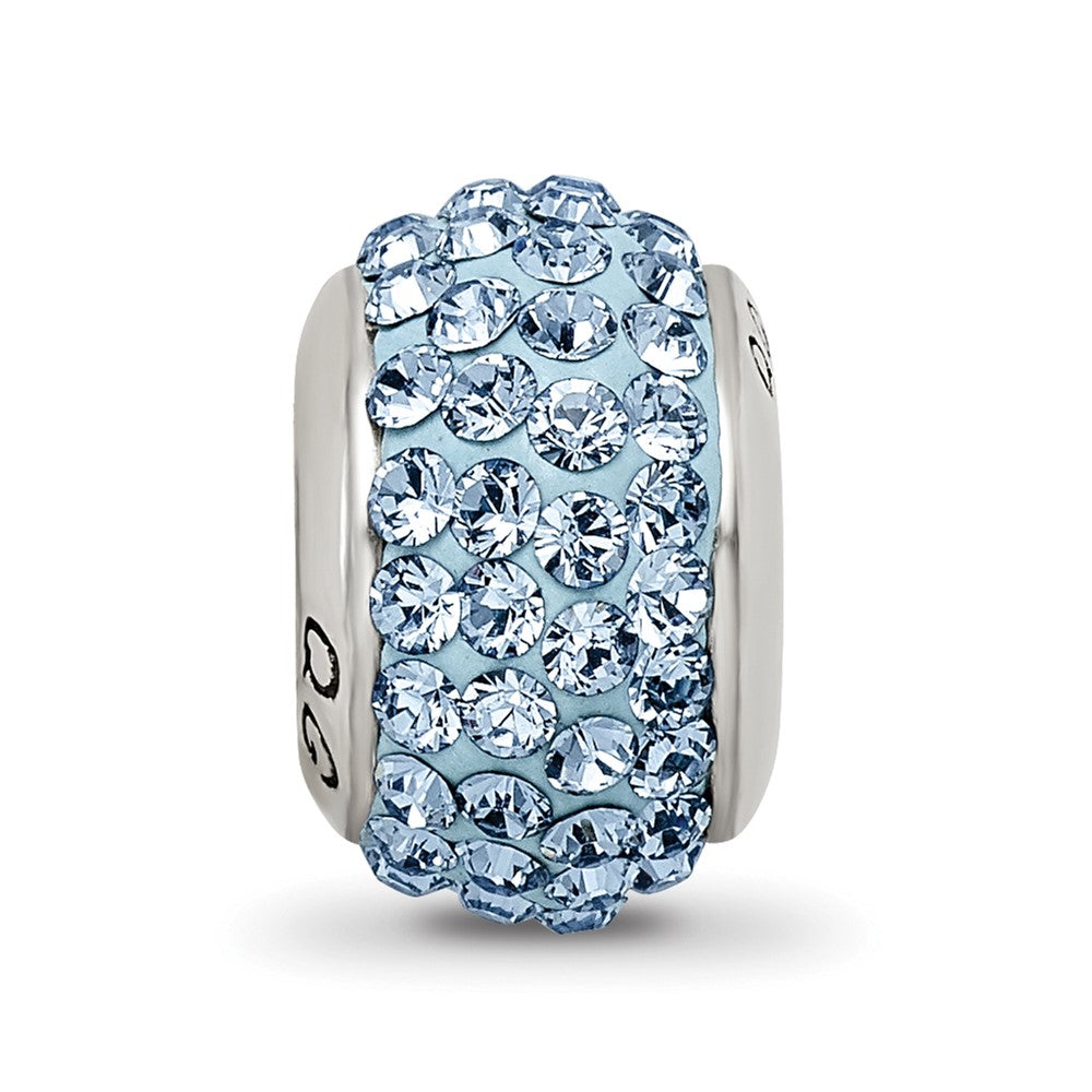 Sterling Silver Reflections Light Blue Full Preciosa Crystal Bead