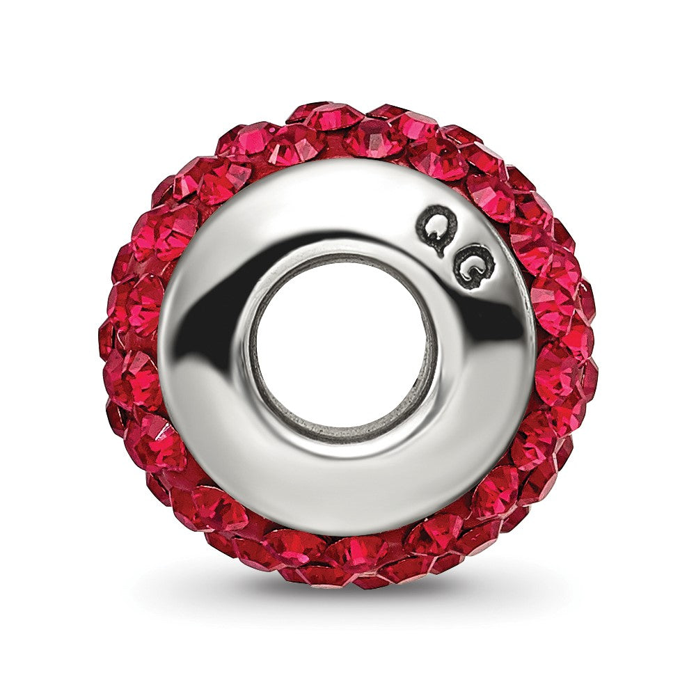 Sterling Silver Reflections Red Full Preciosa Crystal Bead