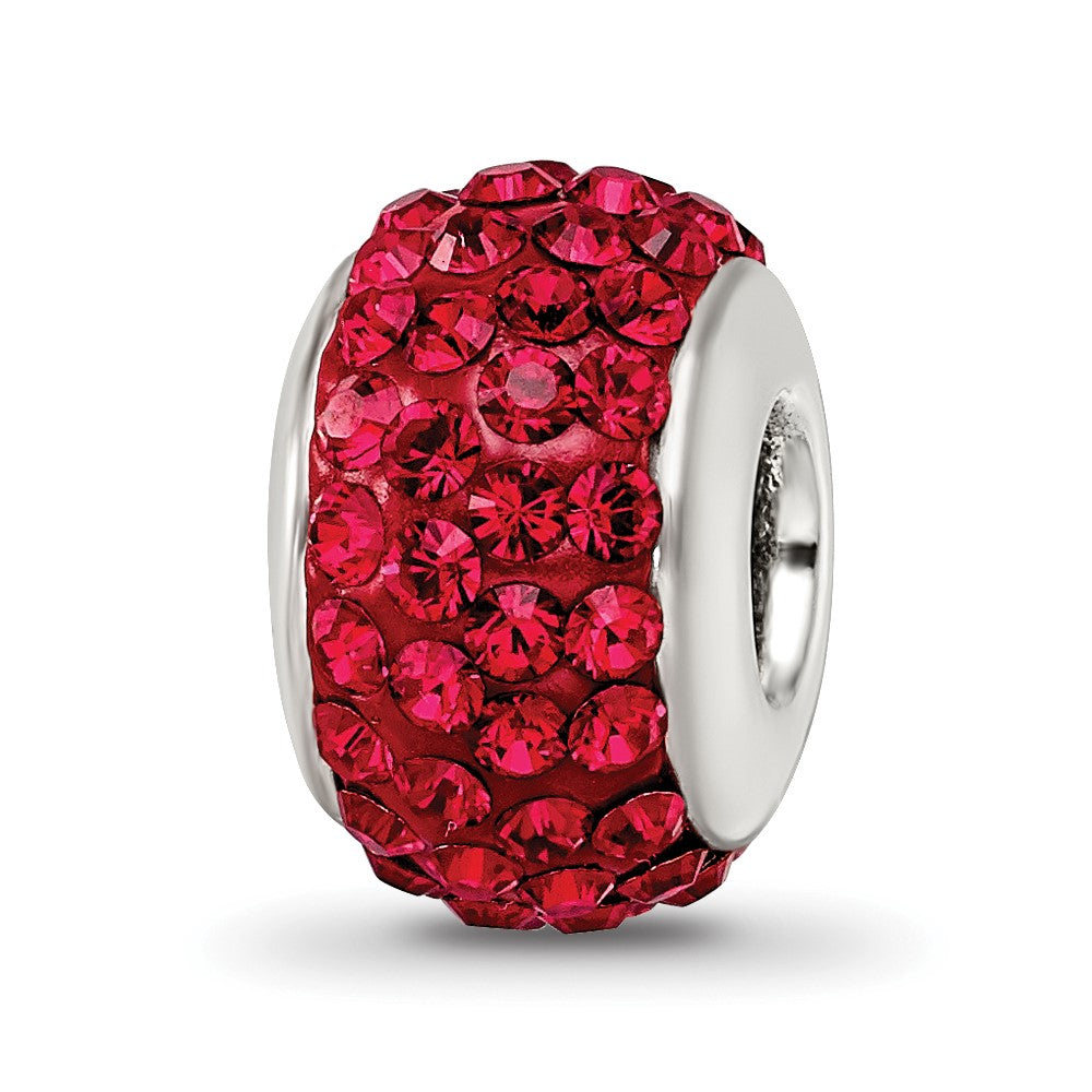 Sterling Silver Reflections Red Full Preciosa Crystal Bead