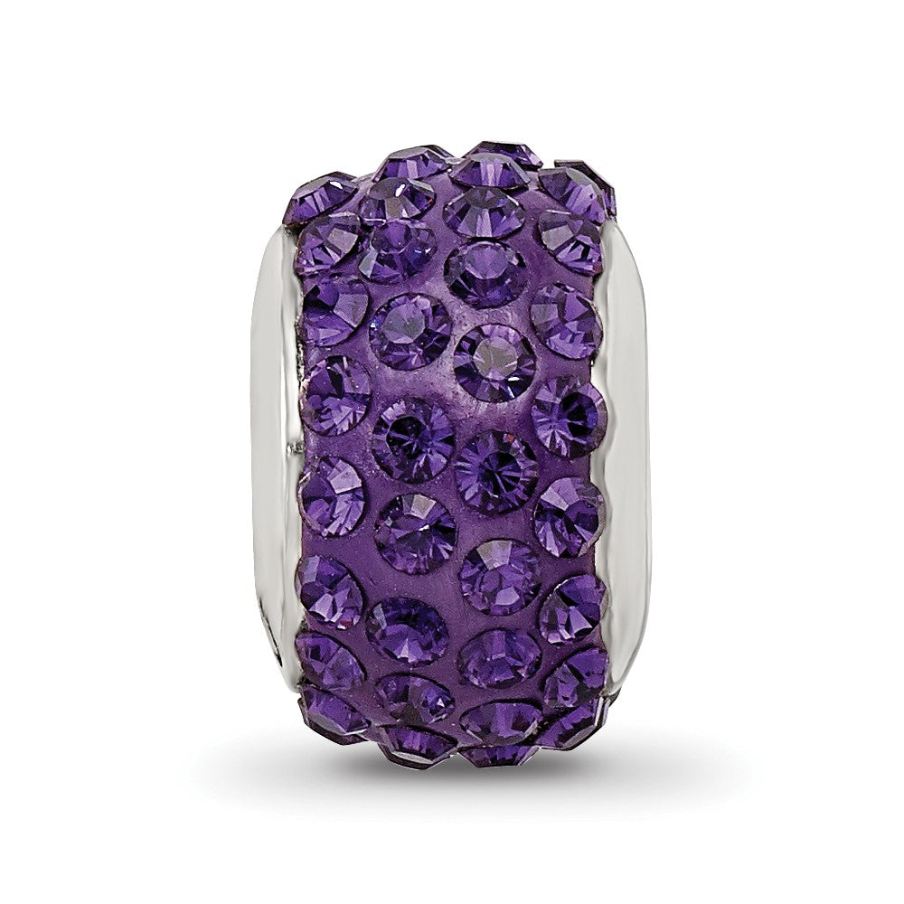 Sterling Silver Reflections Purple/Violet Full Preciosa Crystal Bead