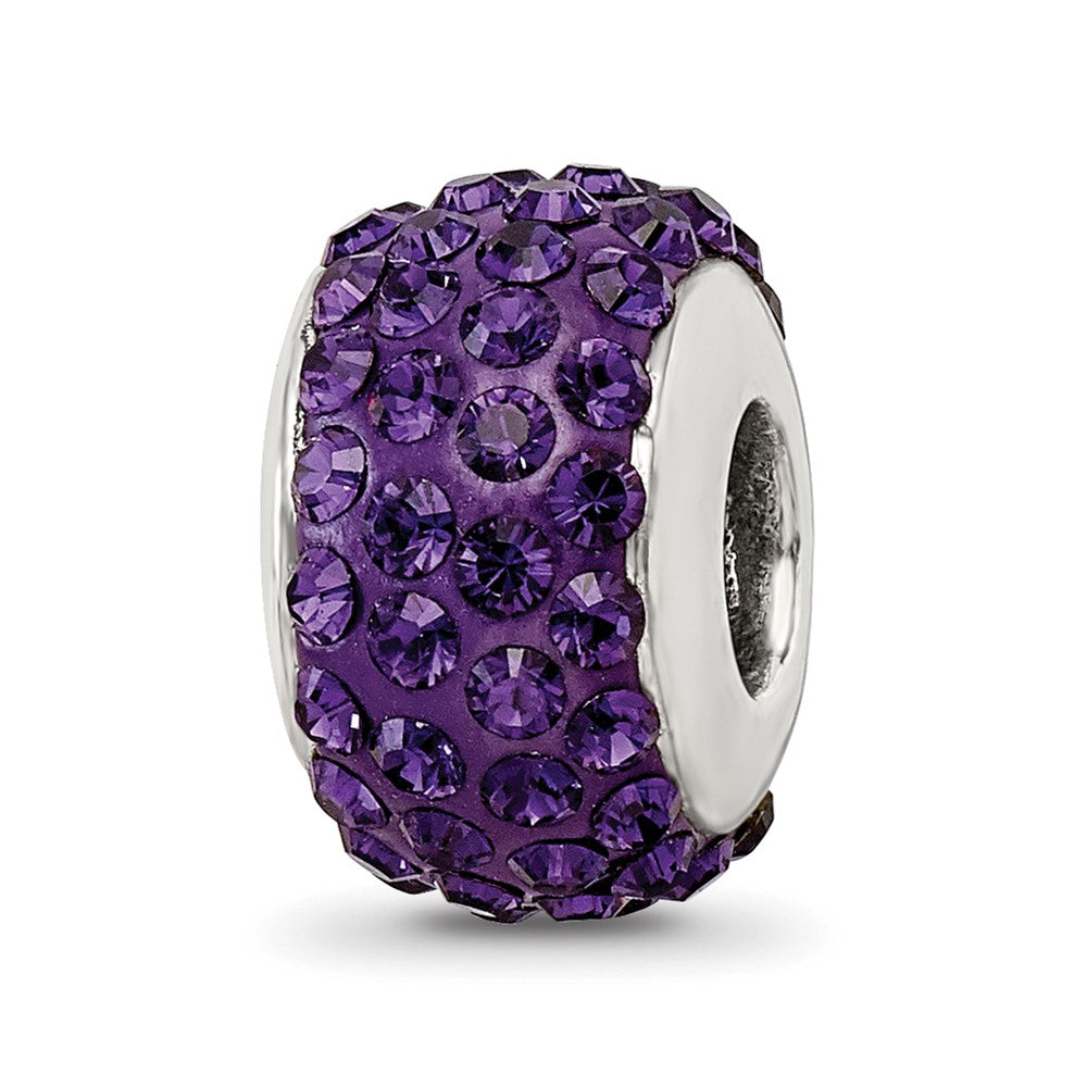 Sterling Silver Reflections Purple/Violet Full Preciosa Crystal Bead