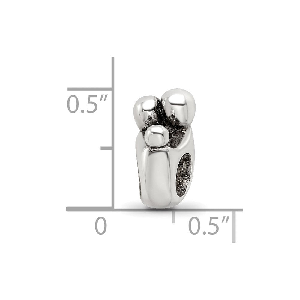 Sterling Silver Reflections Family of 3 Bead