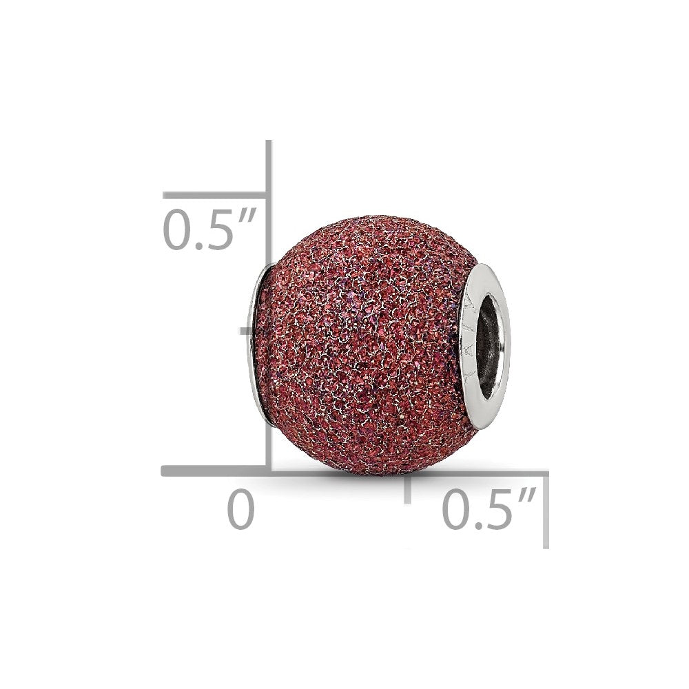 Sterling Silver Reflections Purple Laser Cut Bead
