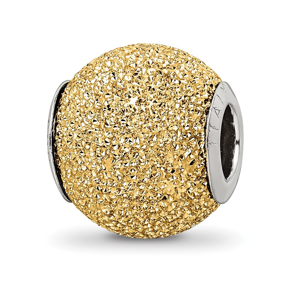 Sterling Silver Reflections Gold-plated Laser Cut Bead