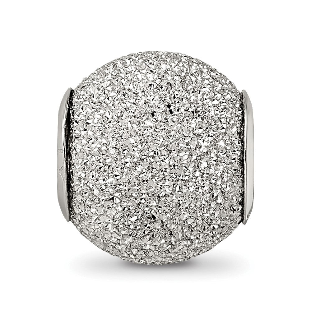 Sterling Silver Reflections Light Grey Laser Cut Bead