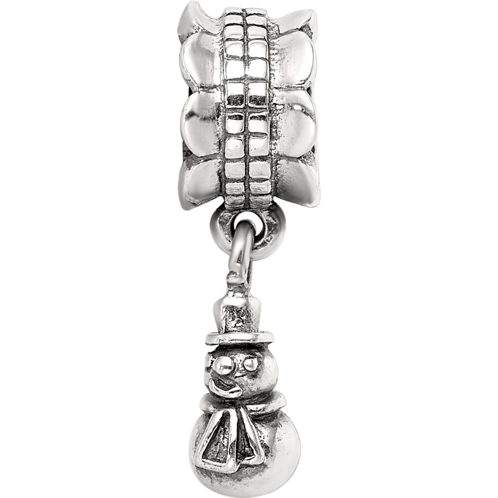 Sterling Silver Reflections Snowman Dangle Bead