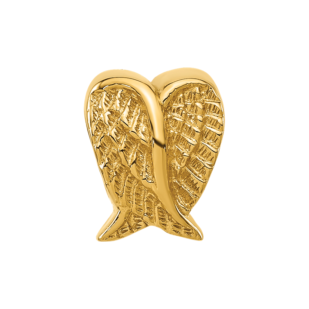 Sterling Silver Reflections Gold-plated Angel Wings Bead