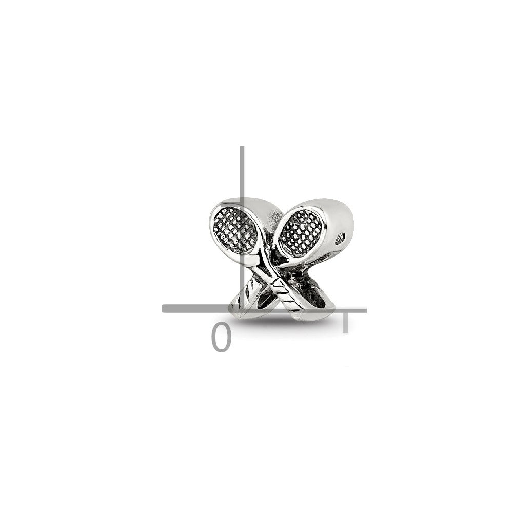 Sterling Silver Reflections Tennis Racquets Bead