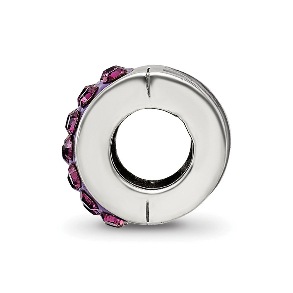 Sterling Silver Reflections Purple Preciosa Crystal Bead