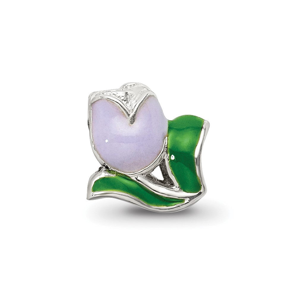 Sterling Silver Reflections Enameled Tulip Bead