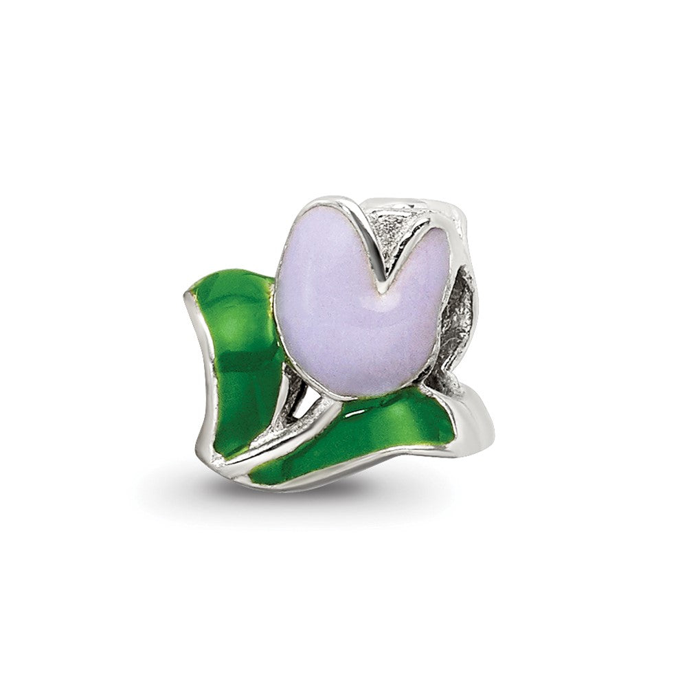 Sterling Silver Reflections Enameled Tulip Bead