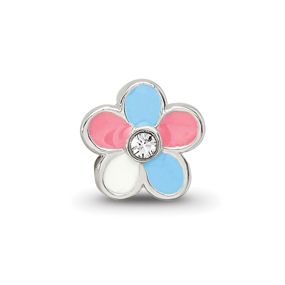 Sterling Silver Reflections Enameled Flower Bead